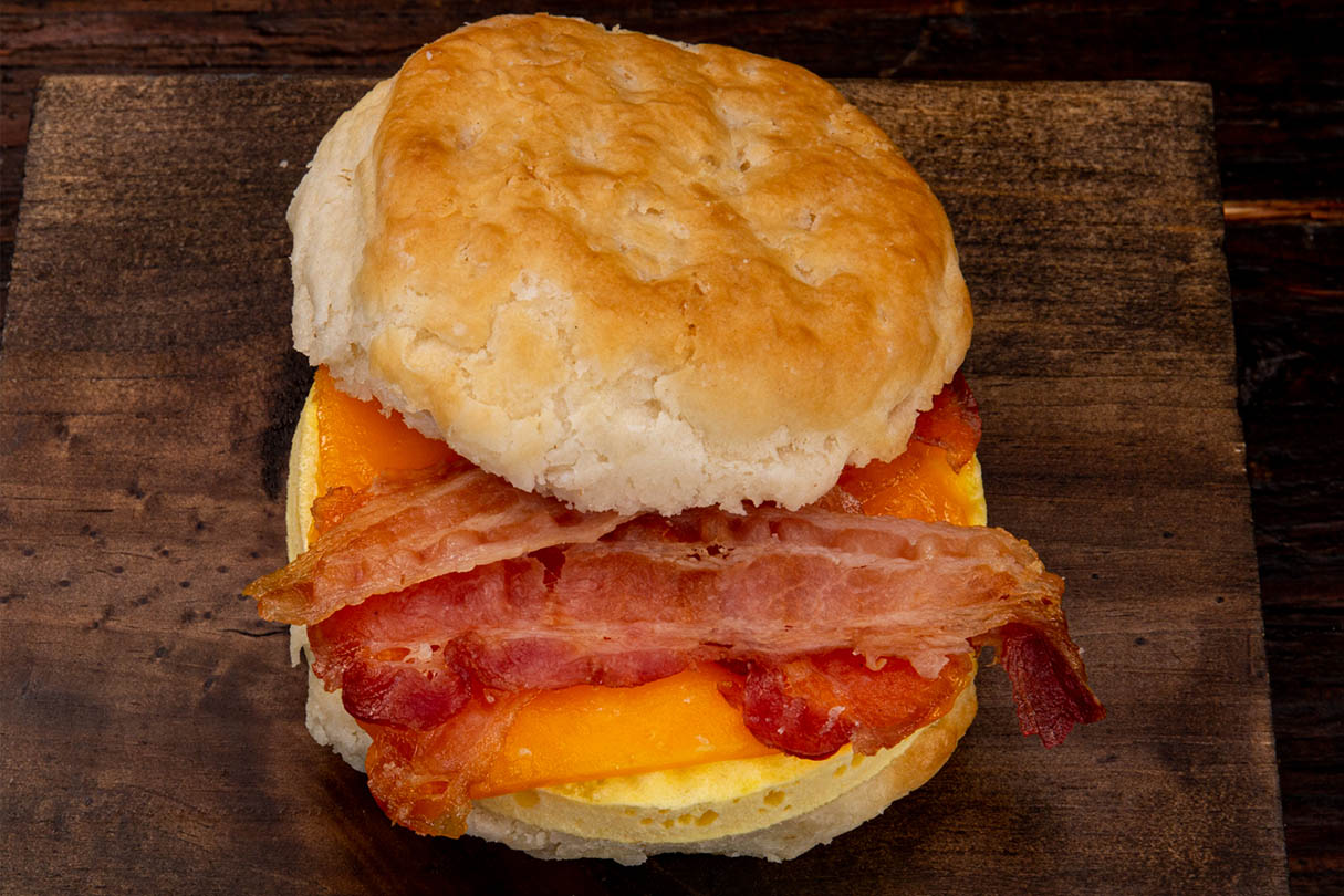 Bacon Egg Cheddar Biscuit