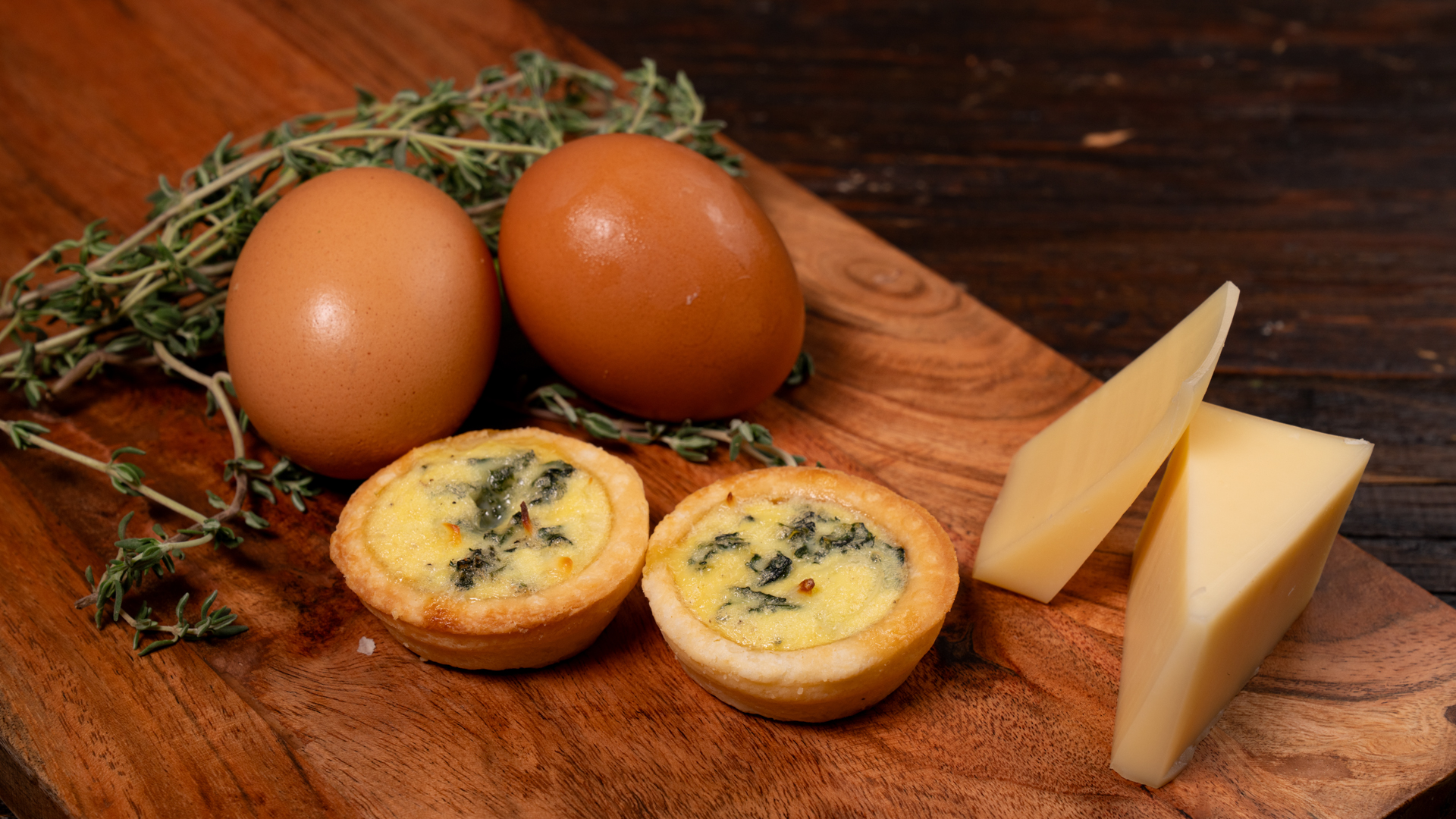 Mini Spinach and Swiss Quiche Azoria Foods