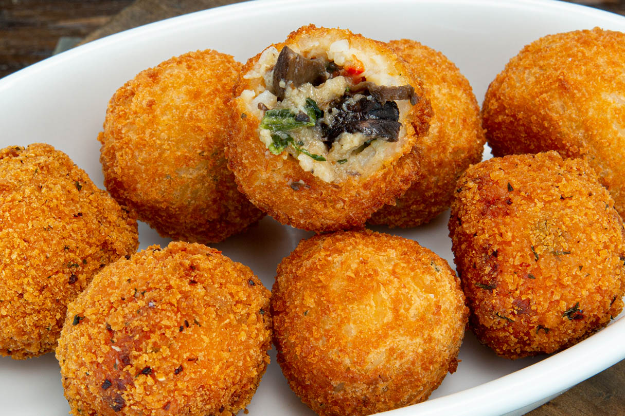 Arancini with Portobello Mushrooms Azoria Foods