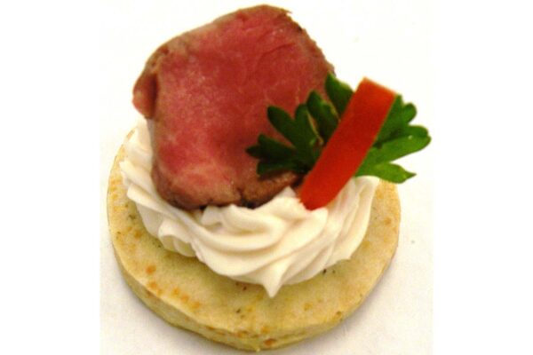 Beef - Seared Tenderloin on Parmesan Shortbread