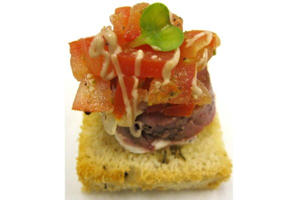 Beef - Tenderloin with Balsamic Glaze on Focaccia