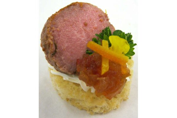 Lamb Tenderloin Medallion with Apple Chili Chutney
