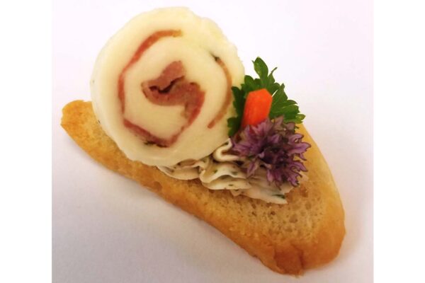 Prosciutto - Mozzarella, and Basil Pinwheel